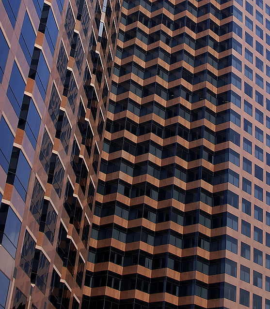 Commercial glass building protected with GlassLock security window film