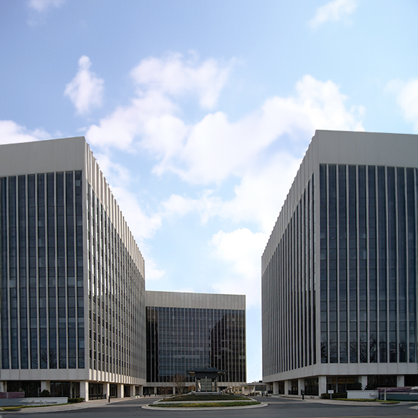 Bethesda Towers commercial building with GlassLock security window film, Bethesda MD
