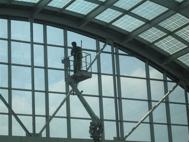 GlassLock solar window film installation on commercial building